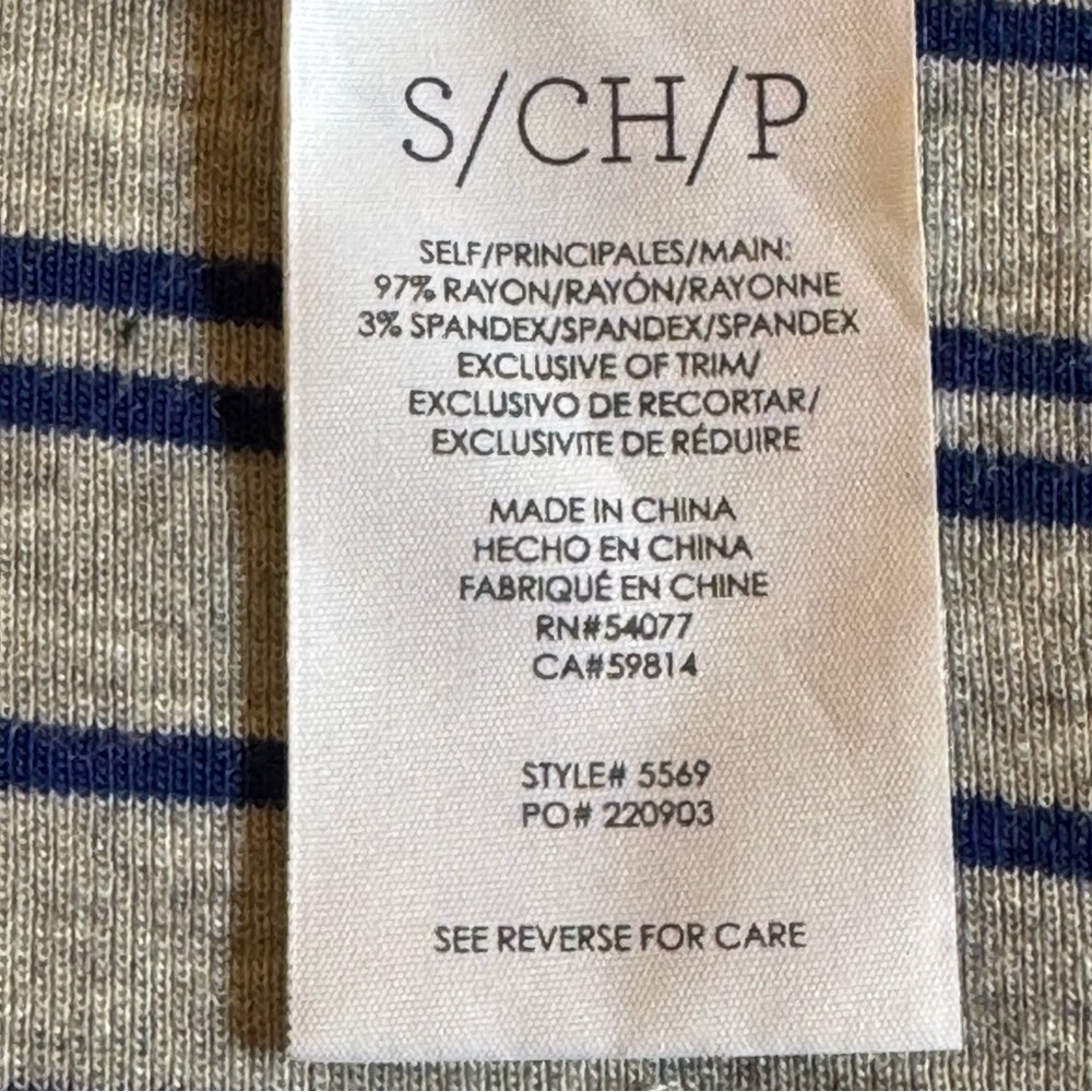 Cabi Ticker Tee Striped Blue and Gray Tank Top - Picture 16 of 16